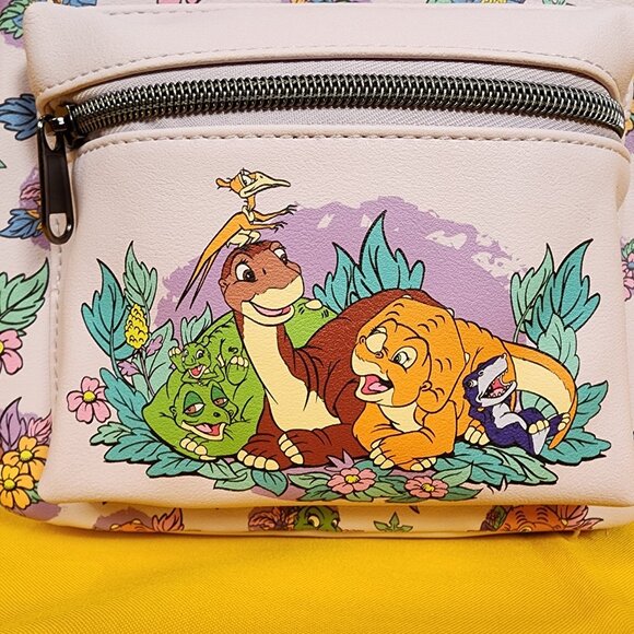 Loungefly The Land Before Time Dinosaurs Floral Purple Soft Tag Mini Backpack - Picture 3 of 12